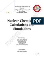 Nuclear Chemistry: Calculations and Simulations