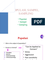 Populasi, Sampel dan Sampling