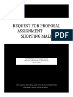 Request For Proposal Assignment Shopping Mall: For Professor: Kamlesh Ghag Project Management Principles OMGT 229-003
