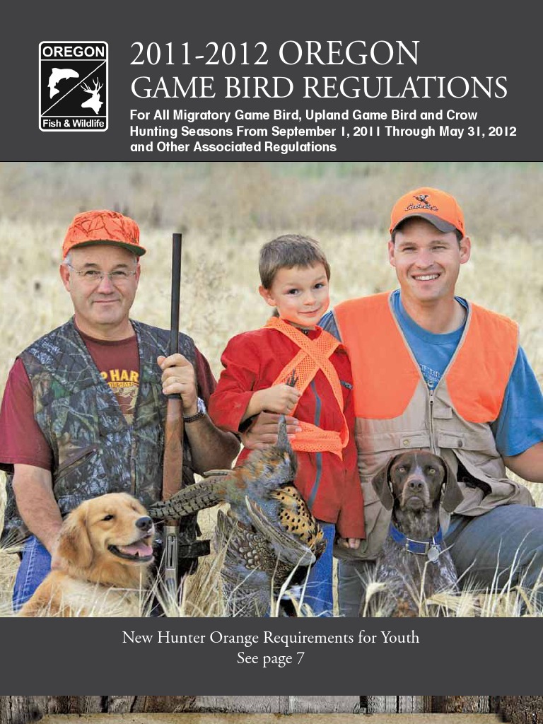 2011 Oregon Game Bird Regs | PDF | Hunting | Shotgun