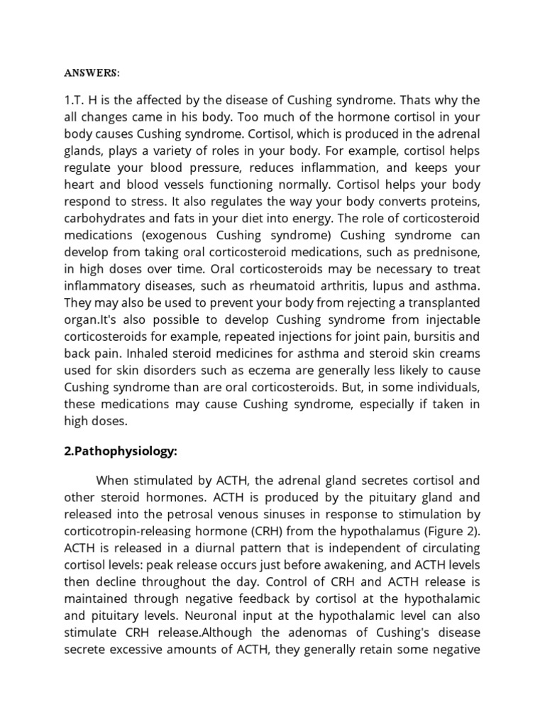 Week 7. COURSE TASK Case Study Cushing Syndrome PDF