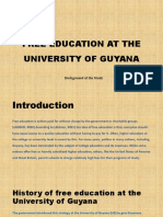 Free Education at The University of Guyana