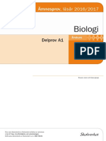 Biologi Delprov A1 2017