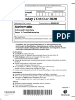 8MA0-01 AS Pure Mathematics - October 2020