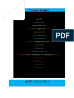 Lab 4 Output Scenario