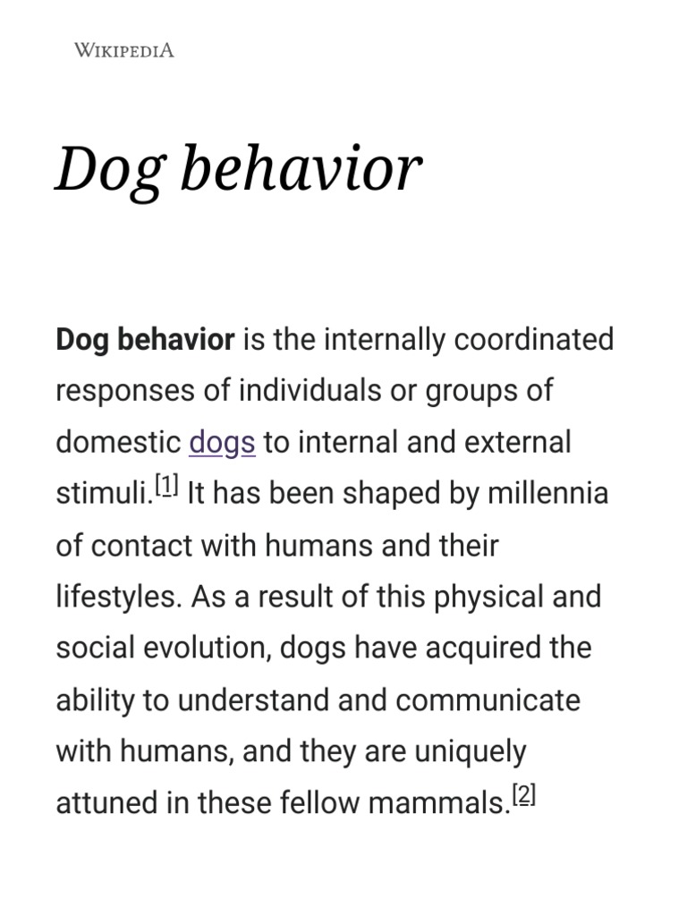 Image showcasing Dog Behavior Is The Internally Coordinated | PDF | Dogs | Pack (Canine)