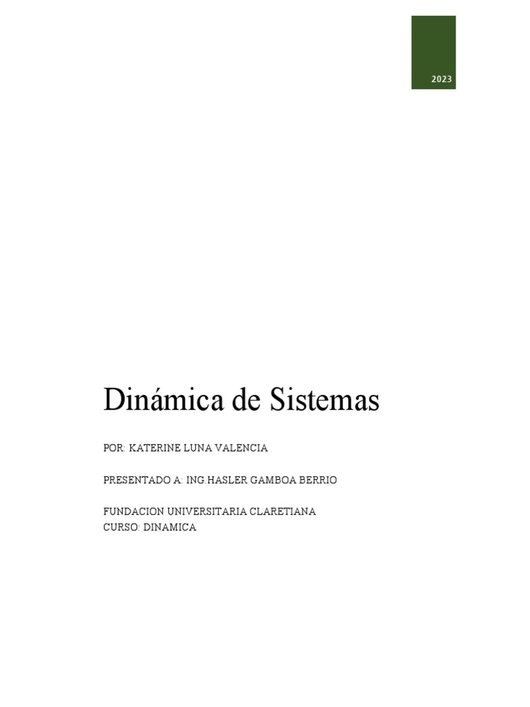 Dinámica de Sistemas PDF Science