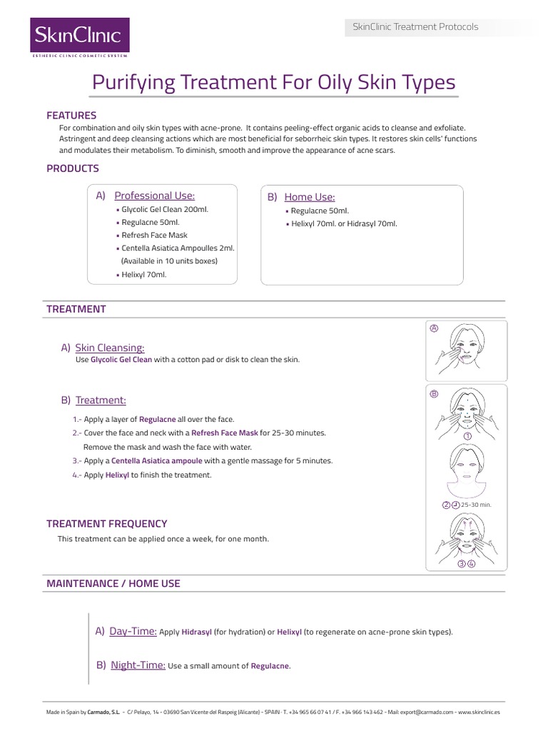 Oily Skin Treatment Protocols and Products | PDF | Skin | Integumentary ...