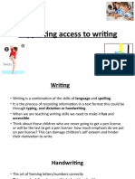 Supporting Access To Writing