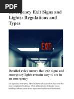 Emergency Exit Signs and Lights