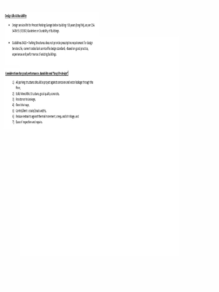 Precast Parking Strucutre 50plus Yr Life Nov 14 2022 PDF Concrete 