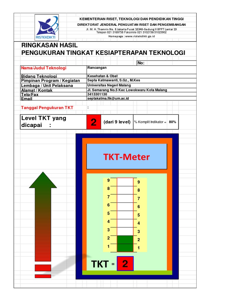 TKT-Meter: Ringkasan Hasil Pengukuran Tingkat Kesiapterapan Teknologi | PDF