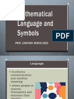 Mathematics Language