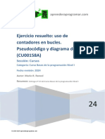 CU00158A Ejercicio Resuelto Uso Contadores Bucle Pseudocodigo Diagrama Flujo