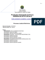 Produção Antecipada Da Prova 0000699-08.2019.5.09.0015: Processo Judicial Eletrônico