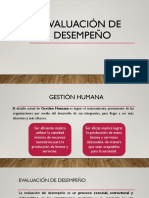 Evaluación de Desempeño Procesos Gestión Humana