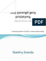 Kaip Parengti Gerą Pristatymą: Kęstutis Ikamas, LKA