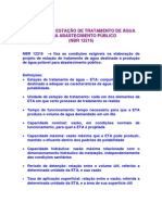 Projeto de Estacao de Tratamento de Agua para Abastecimento Publico