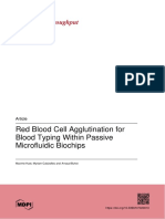 Red Blood Cell Agglutination For Blood Typing Within Passive Microfluidic Biochips