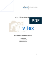Vlex Editorial Jurídica: Plataforma Y Memoria Técnica