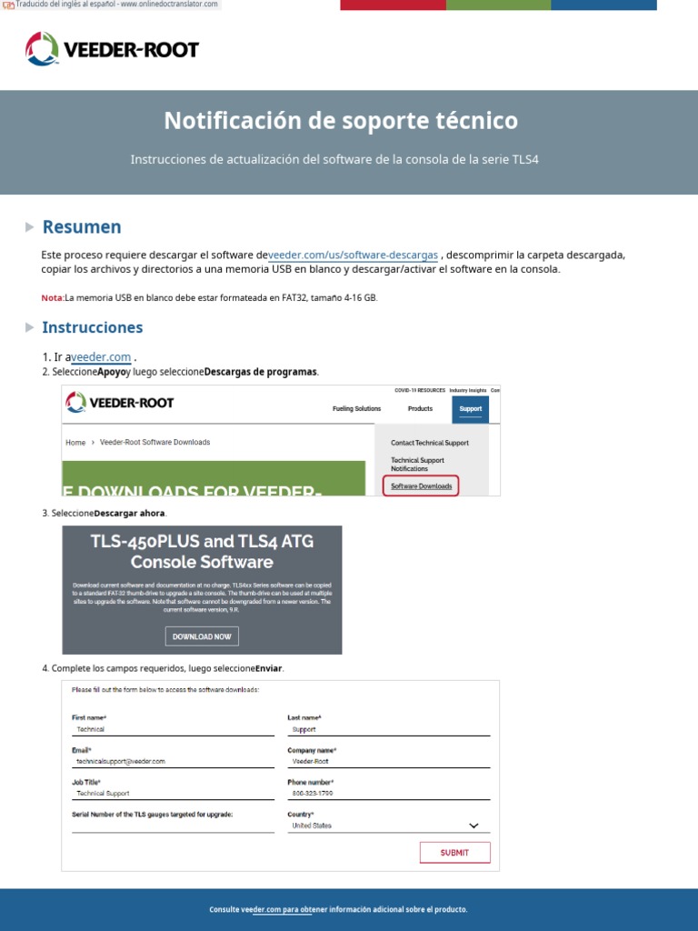 Actualizar VersionSoftware TLS4 - TLS4 Series Console Software Upgrade ...