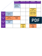 Horario de clases medicina semana