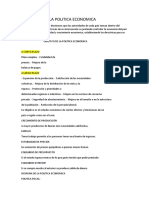 La política económica: objetivos, instrumentos y efectos