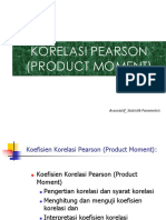 Korelasi Pearson (Product Moment) : Assosiatif - Statistik Parametris