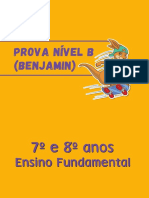 Prova Nível B (Benjamin) : 7º e 8º Anos