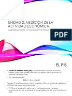 Unidad 2: Medición de La Actividad Económica: Macroeconomía - Universidad Finis Terrae