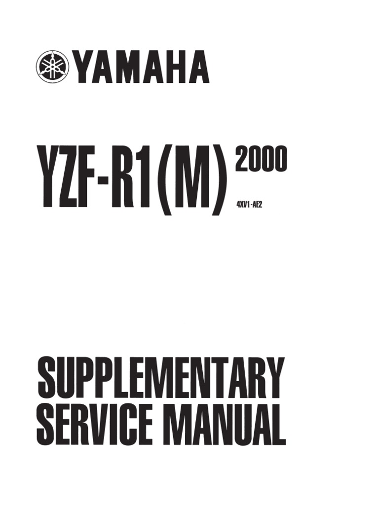 Yamaha YZF R1 Service Manual | PDF | Screw | Carburetor