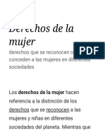 Derechos de La Mujer: Derechos Que Se Reconocen o Se Conceden A Las Mujeres en Diferentes Sociedades