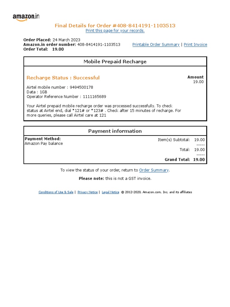 Amazon - in - Order 408-8414191-1103513 | PDF