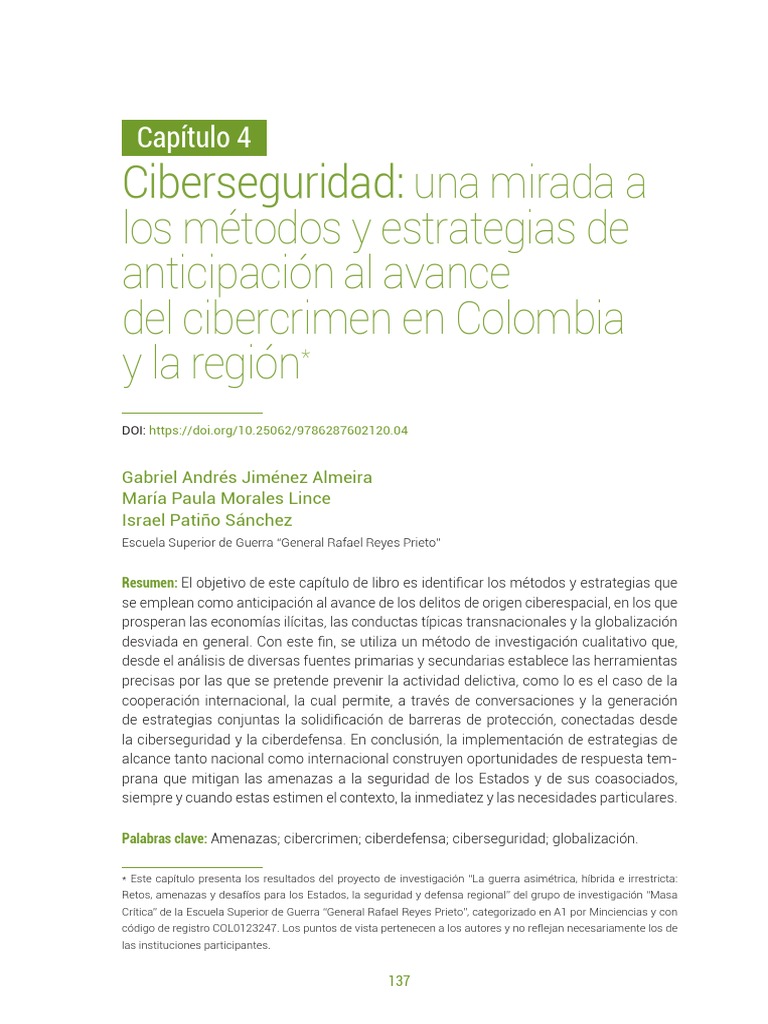 Estrategias de Ciberseguridad en Colombia | PDF | La seguridad ...