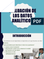 Evaluación de Los Datos Analíticos: Lic. Sonia Campos