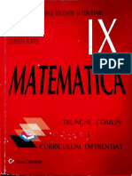 Matematica Manual Pentru Clasa A IX-a Trunchi Comun, Curriculum Diferenţiat (Marius Burtea Georgeta Burtea)