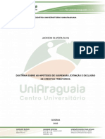 Trabalho Suspensão, Extinção e Eclusão Do Crédito Tributário