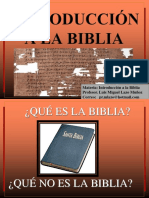 Materia: Introducción A La Biblia Profesor. Luis Miguel Lazo Muñoz