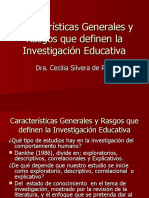 Características Generales y Rasgos Que Definen La Investigación Educativa