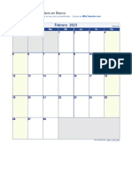 Febrero 2023: Febrero 2023 - Calendario en Blanco