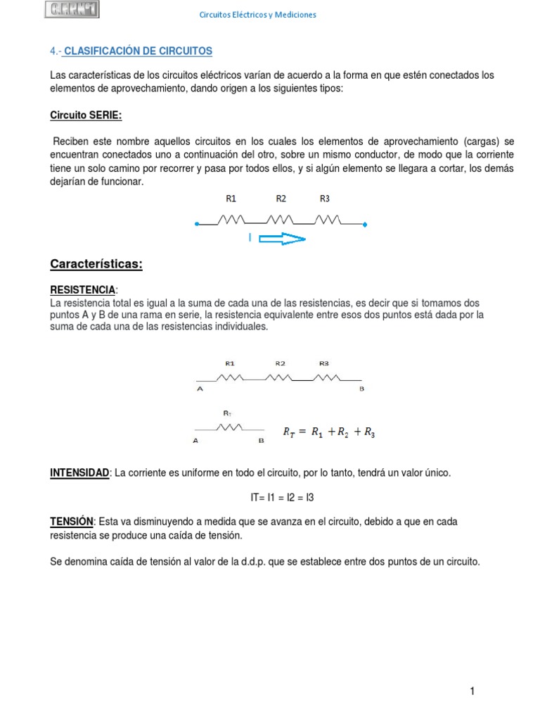 Clase 4 Circuitos Serie - Paralelo - Mixto | PDF | Corriente eléctrica