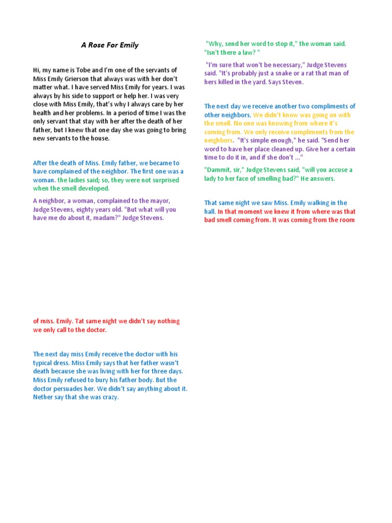 A Rose For Emily PDF