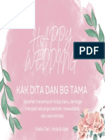 Happy Wedding: Kak Dita Dan BG Tama