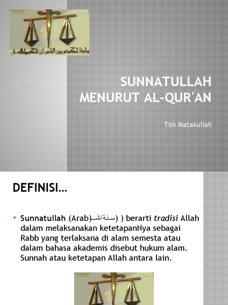 Pengertian dan Konsep Sunnatullah | PDF