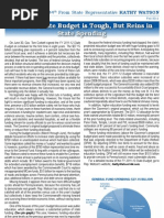 2011-12 State Budget Is Tough, But Reins in State Spending: For The 144 From State Representative