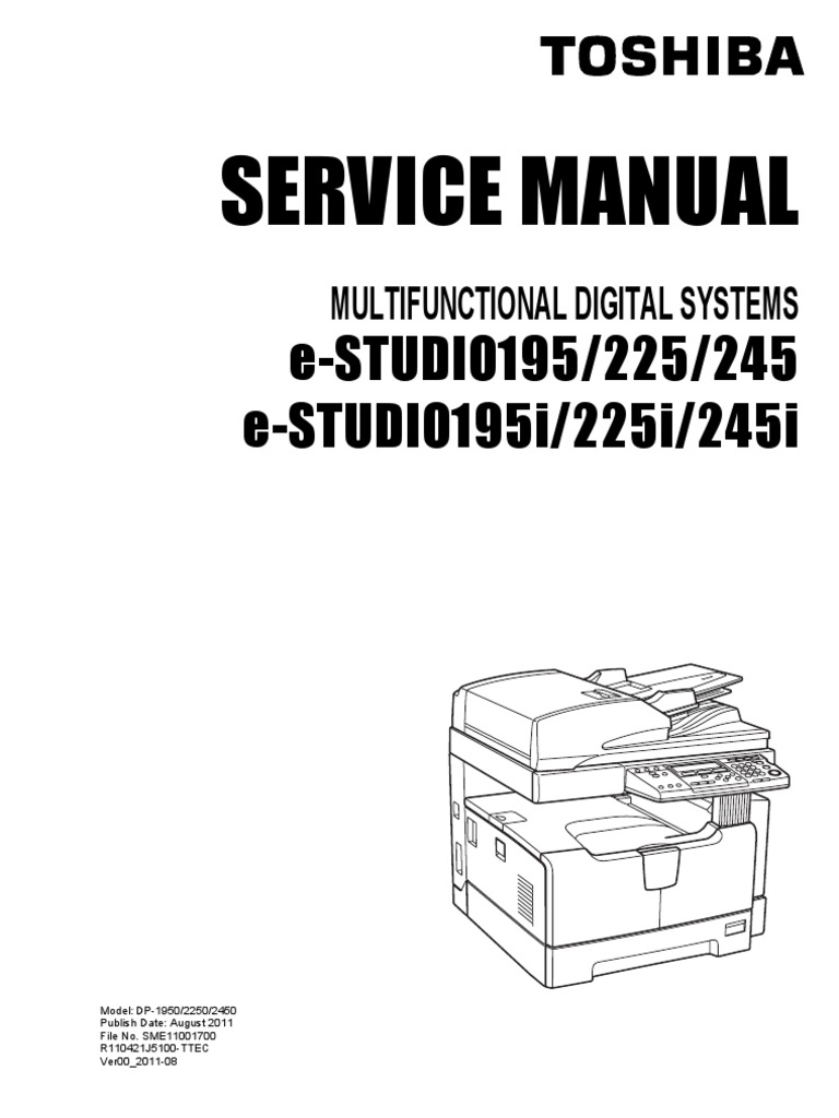 Service Manual: e-STUDIO195/225/245 e-STUDIO195i/225i/245i | PDF ...