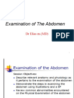 Examination of The Abdomen: DR Elias M. (MD)