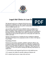 Legal Aid Clinics in Law Schools: Functioning of NALSA