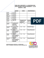 Programacion Semanal Coliseo La 20