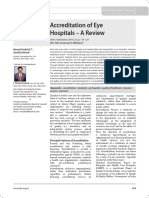 Accreditation of Eye Hospitals - A Review: Nirmal Fredrick T, Sunitha Nirmal